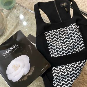 Laundry by Shelli Segal Black white dress